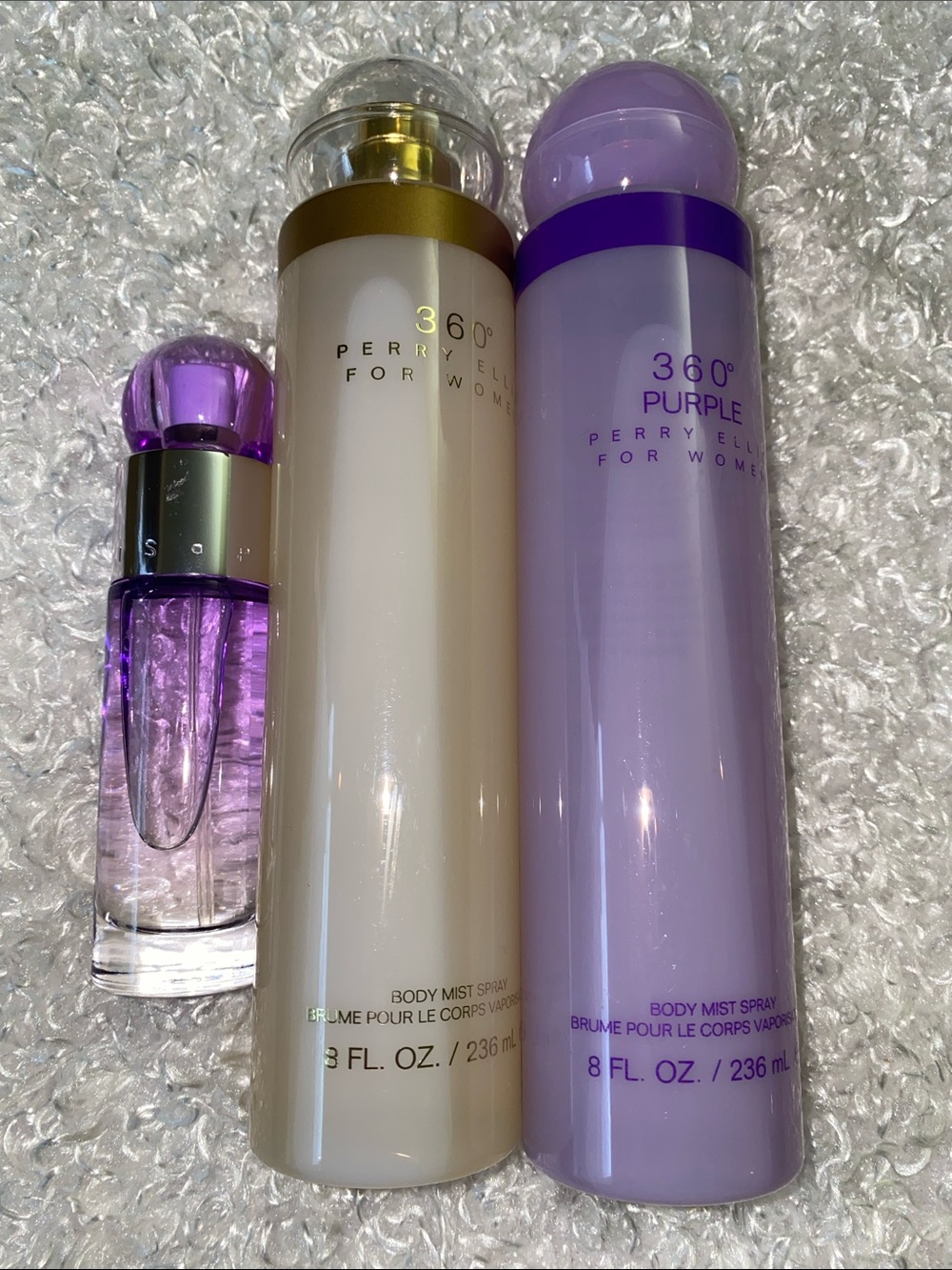 Perry Ellis 360° Purple  Trio - Purple, White, Gold Accents